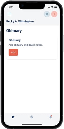 Obituary page