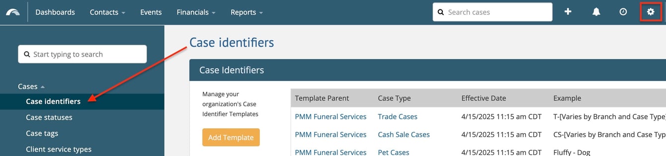 Missing Case Code How to reset the case numbering sequence