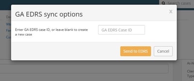 GA EDRS Case ID field