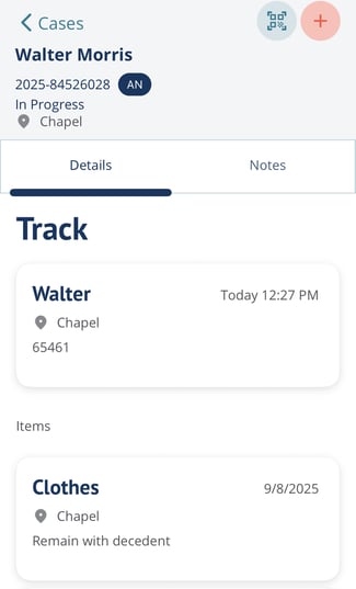 Track page