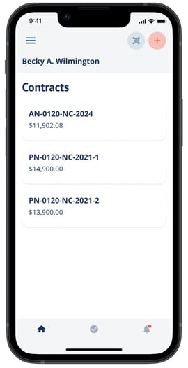 Contracts page