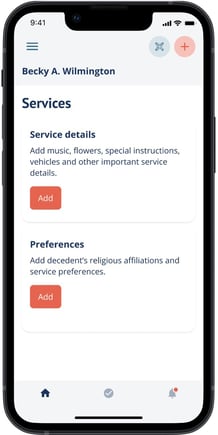 Services page