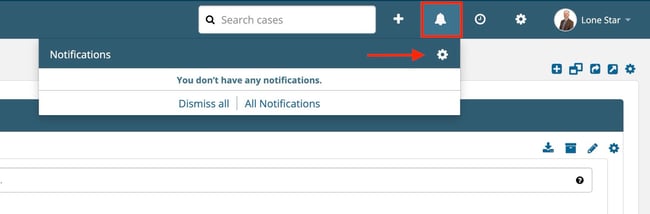 Notifications dropdown