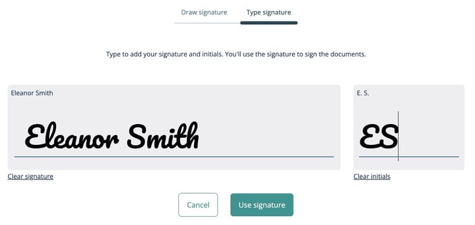 draw or type signature