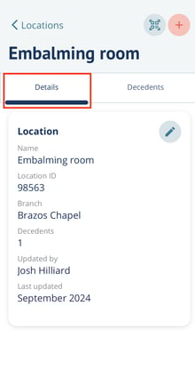 Location details