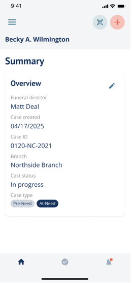Summary page