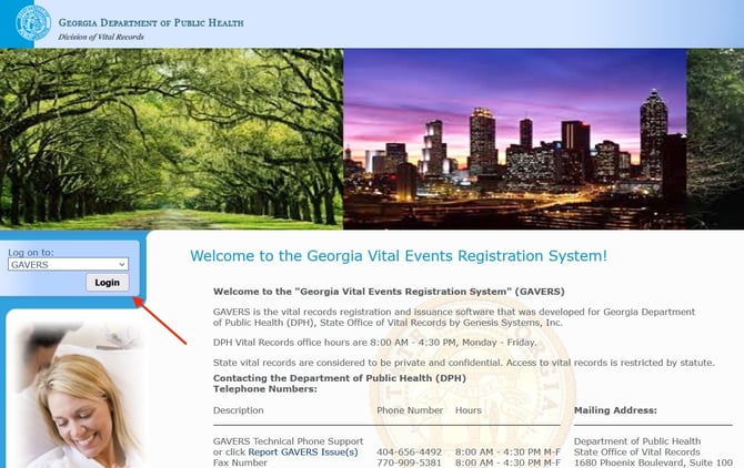 GA Dept. of Health website