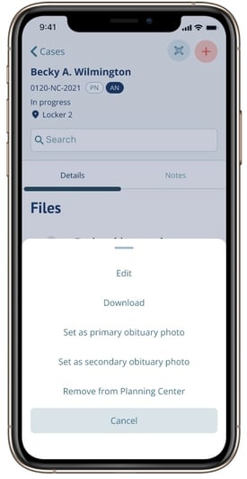 Case File actions