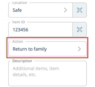 Assign action to items