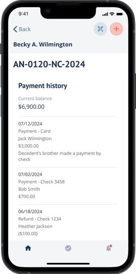 Payment history