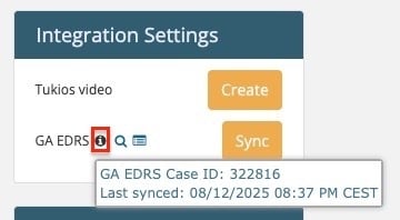 GA EDRS information icon