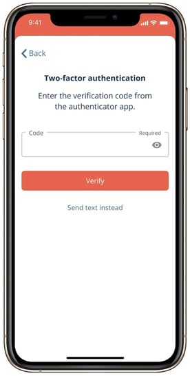 2FA using authenticator app code in mobile app (beta)