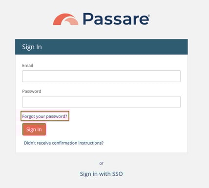 Sign in screen/forgot password