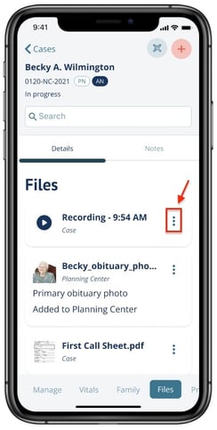 Ellipsis for editing for downloading files