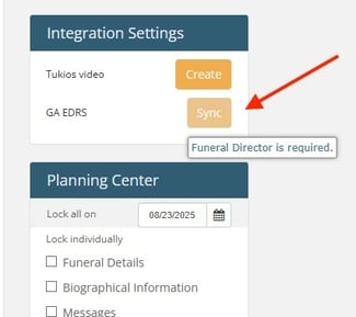 Tooltip for missing information
