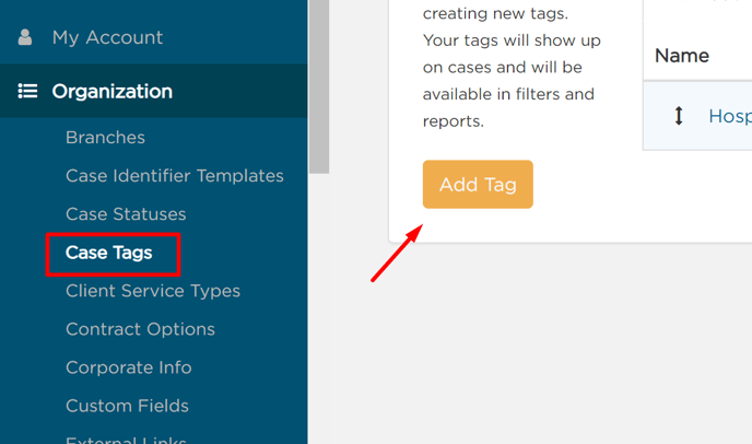 orange Add Tag button