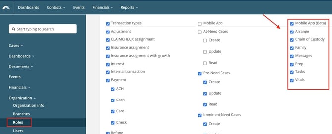 Mobile app (beta) settings