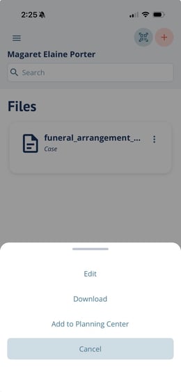 Case File actions