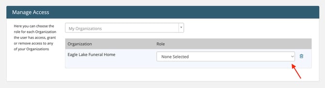 Select the new Role
