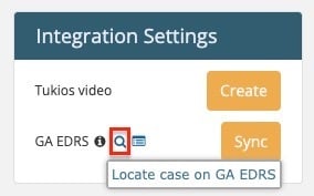 Search icon to lookup case in GAVERS