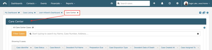 Care Center Dashboard