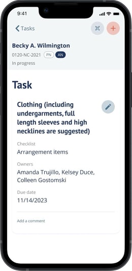 Task details page