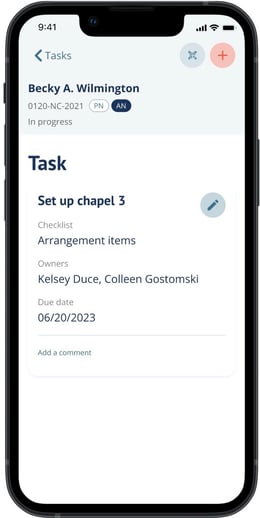 Task details page