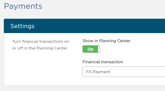 Turn payments on in PC screenshot