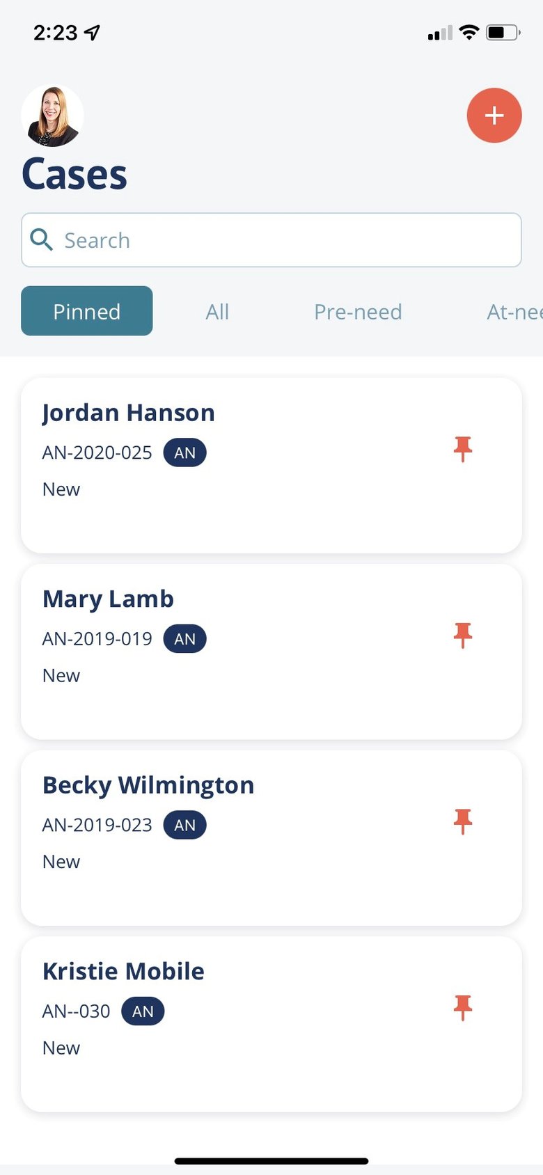 View your Case Listing in Passare Mobile
