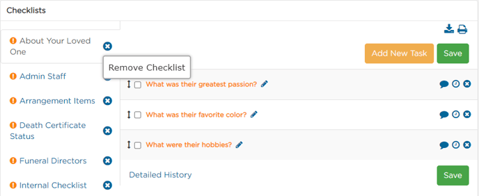 Disable Checklist Screenshot