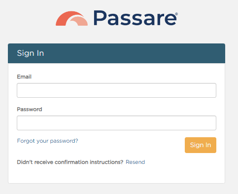 To start, log into Passare