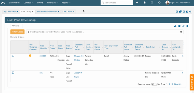 gif for adding a new report in User Reports