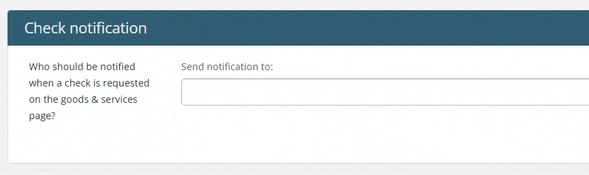 Added user to Check notification field