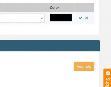 Color picker of rule settings