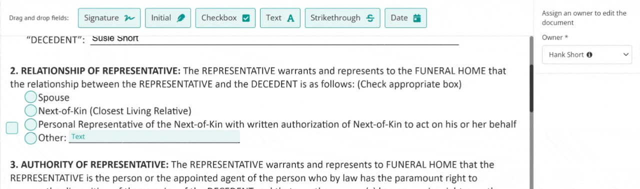 GIF showing a single radio button getting deleted from a group, then re-added
