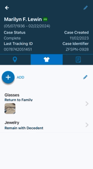 chain of custody in old app