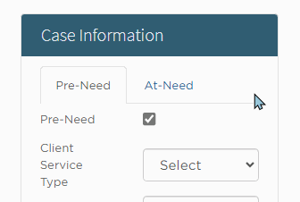 Converting pre-need to at-need case