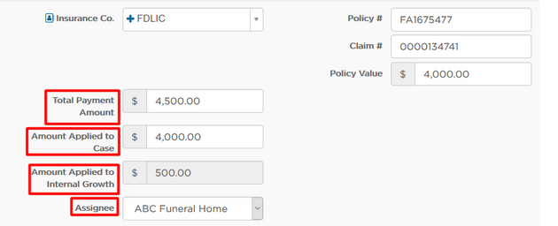 Add Insurance Assignment with Growth fields