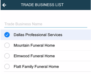 Trade business list