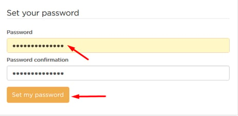 Set & confirm your password