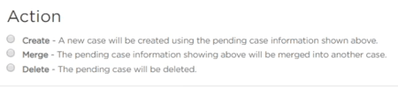 Actions for Pending Cases