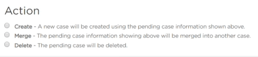 Actions for Pending Cases