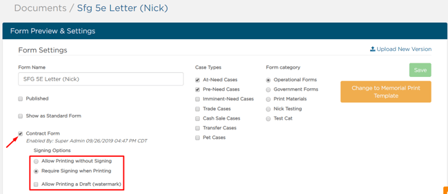 Form Preview & Settings