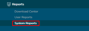 System Reports under Reports