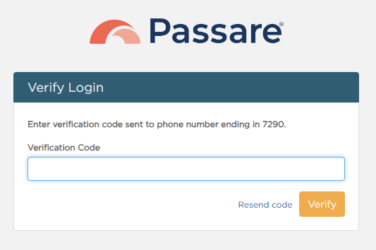 When two-factor authentication is toggled ON a temporary code will be sent to the Mobile number listed under Profile.  The next time you're signing into Passare a Verification Code will be sent to your Mobile number.
