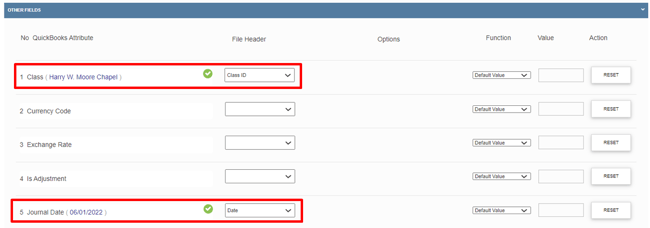 Map accounts in QuickBooks 2