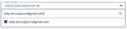 Add email recipient drop-down custom field