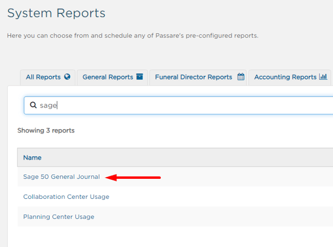 system reports sage 50 general journal