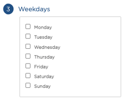 choose weekdays