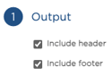 output options